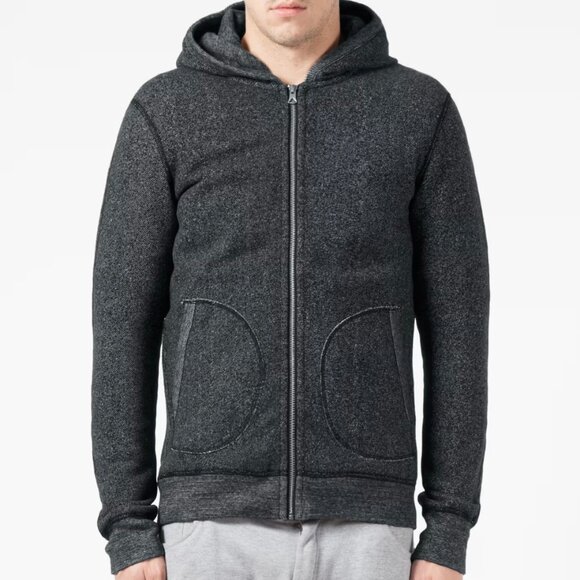 Reigning Champ Tiger Fleece Cotton Full Zip Hoodie - Men's Size M - Gray - Picture 1 of 8